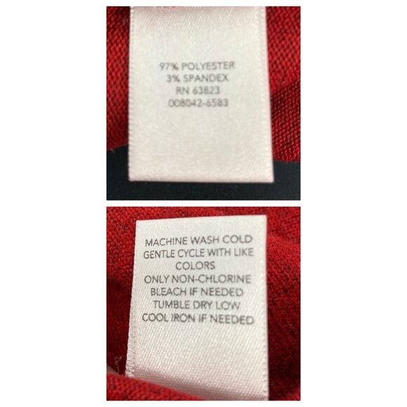 Christopher & Banks red heather faux knot front sweater, size M - Picture 7 of 7